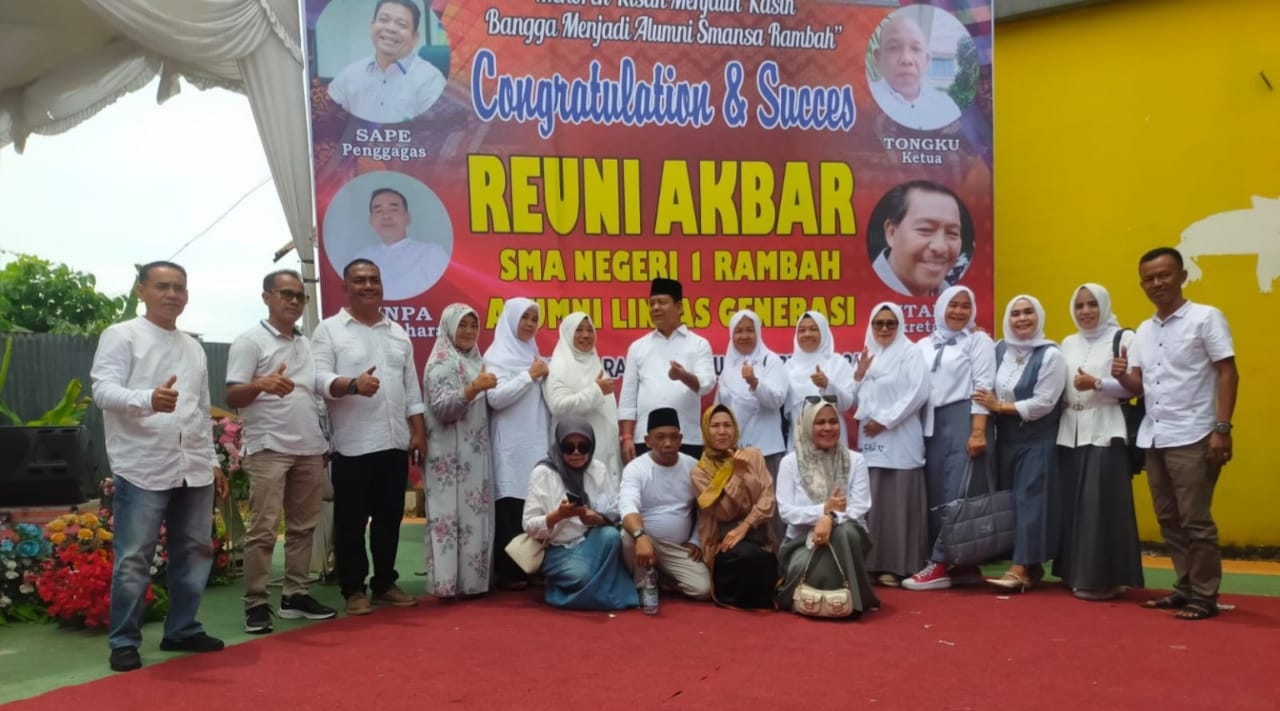 Reuni Akbar Lintas Generasi SMA N 1 Rambah, Wabup Rohul : Jadikan Ini Wadah Silaturahmi dan Berbagi Ilmu Demi Kemajuan Pendidikan di Rohul